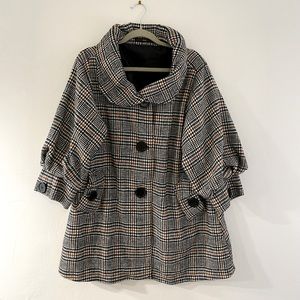 Hazel 3/4 Sleeve Tweed Swing Coat